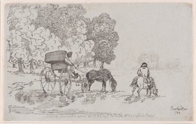 Four Wheel Chaise by Thomas Rowlandson