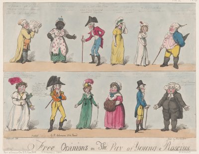 Free Opinions on The Pay of Young Roscius by Thomas Rowlandson