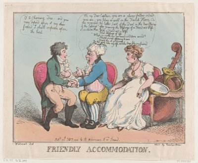 Friendly Accommodation, February 25, 1802 by Thomas Rowlandson
