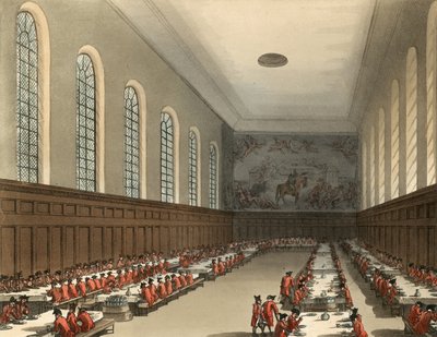 General view of the interior of the Chelsea Hospital by Thomas Rowlandson
