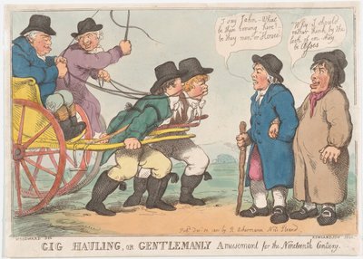 Gig Hauling, or Gentlemanly Amusement for the Nineteenth Century by Thomas Rowlandson