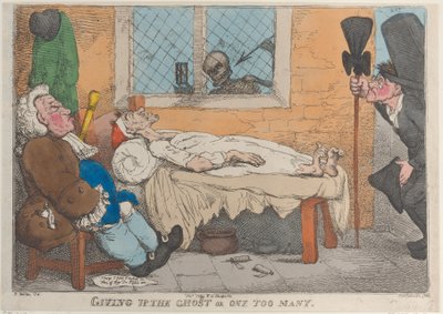 Giving Up the Ghost or One Too Many by Thomas Rowlandson