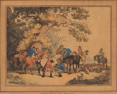 Going Out in the Morning by Thomas Rowlandson