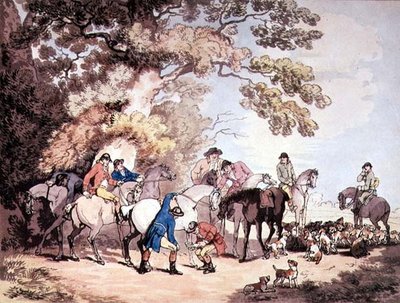 Going Out in the Morning by Thomas Rowlandson