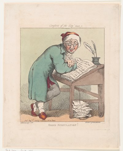 Good Speculation!, August 10, 1799 by Thomas Rowlandson