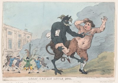 Great Cry and Little Wool by Thomas Rowlandson