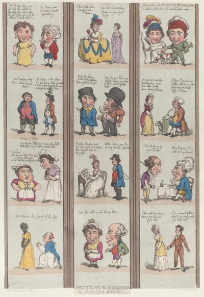 Grotesque Borders for Rooms & Halls, [1800], Reprint by Thomas Rowlandson