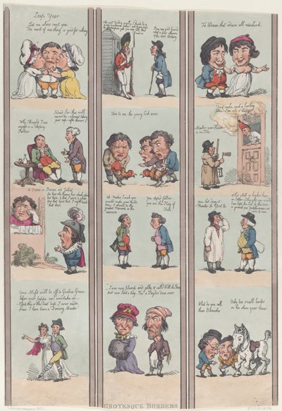 Grotesque Borders for Rooms & Halls, reprint by Thomas Rowlandson