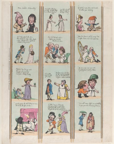 Grotesque Borders for Rooms & Halls, Plate 16 by Thomas Rowlandson