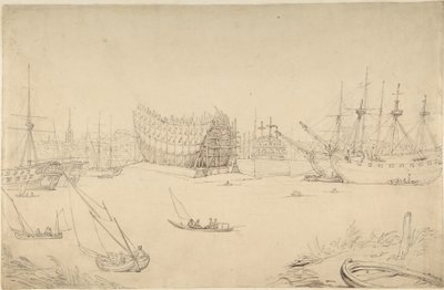 Harbor Scene by Thomas Rowlandson