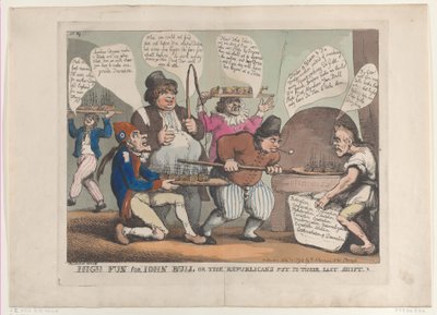 High Fun for John Bull, or the Republicans Put to their Last Shift, November 12, 1798 by Thomas Rowlandson