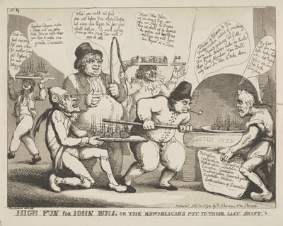 High Fun for John Bull or the Republicans put to their Last Shift by Thomas Rowlandson
