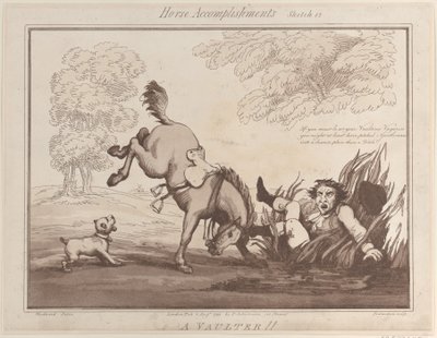 Horse Accomplishments, Sketch 12: A Vaulter !!, August 1, 1799 by Thomas Rowlandson