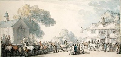 Horse Fair, Southampton by Thomas Rowlandson