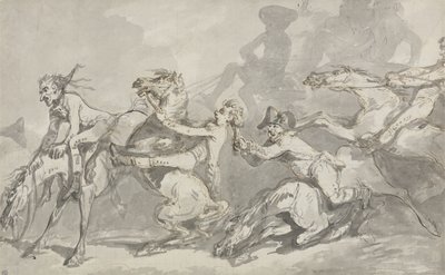 Horsemen Colliding by Thomas Rowlandson