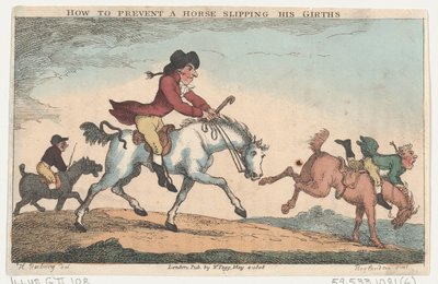 How to Prevent a Horse From Slipping His Girths, May 4, 1808 by Thomas Rowlandson