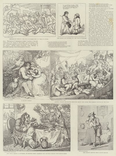 Humorous Art at the Royal Naval Exhibition by Thomas Rowlandson