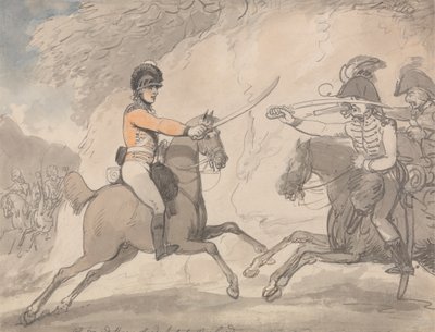Hungarian and Highland Broadsword Exercise by Thomas Rowlandson