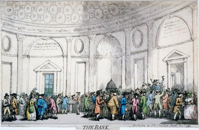 Interior View of the Bank of England, City of London by Thomas Rowlandson