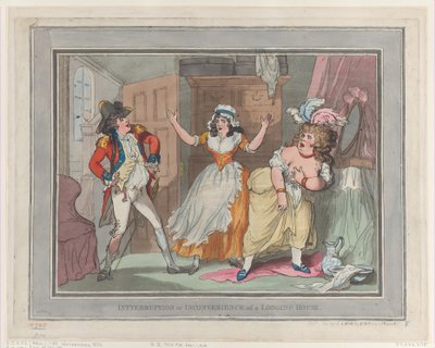 Interruption or Inconvenience of a Lodging House by Thomas Rowlandson