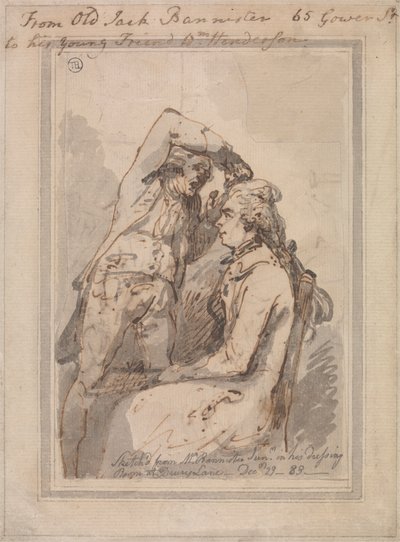 Jack Bannister in His Dressing Room by Thomas Rowlandson