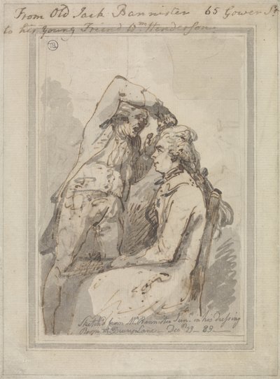 John Bannister in his Dressing Room at Drury Lane by Thomas Rowlandson
