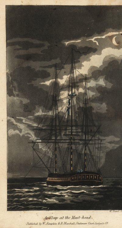 Johnny asleep at the mast head by Thomas Rowlandson