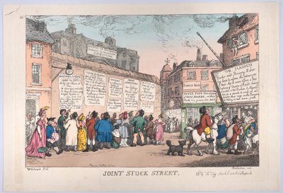 Joint Stock Street, March 10, 1808 by Thomas Rowlandson