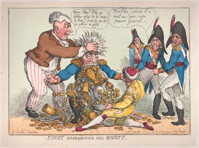Junot Disgorging His Booty, October 17, 1808 by Thomas Rowlandson