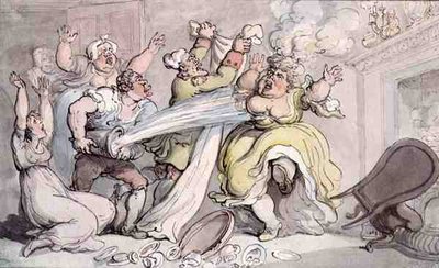 Lady with her Wig on Fire by Thomas Rowlandson