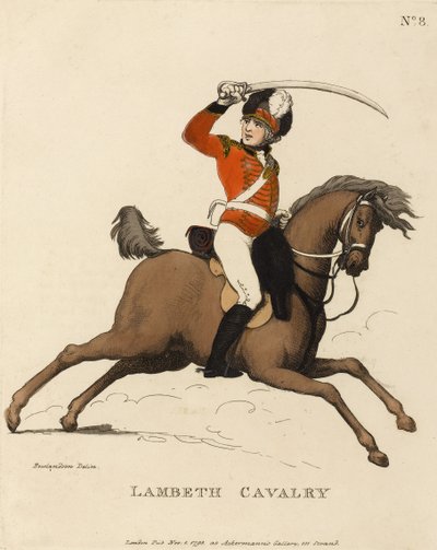 Lambeth Cavalry, c.1799 by Thomas Rowlandson