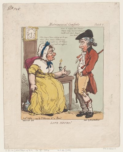 Late Hours by Thomas Rowlandson
