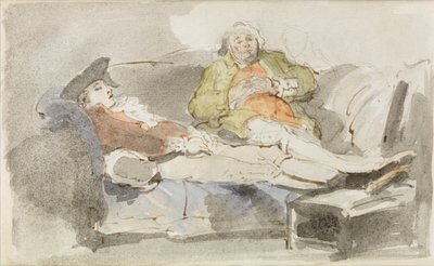 Lazing on a Sofa by Thomas Rowlandson