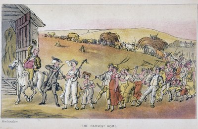 The doctor with peasants at the harvest festival - in Doctor Syntax
