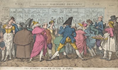 Dawdlers of the Rue Coq, Paris, ca. 1810 by Thomas Rowlandson