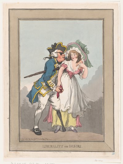Liberality and Desire by Thomas Rowlandson