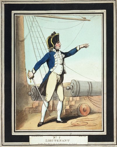 Lieutenant, Royal Navy Midshipman in the 18th Century by Thomas Rowlandson