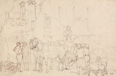 Loading a Wagon by Thomas Rowlandson