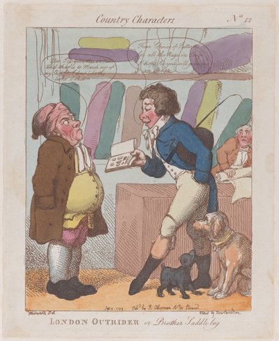 London Outrider, or Brother Saddlebag, September 10, 1799 by Thomas Rowlandson