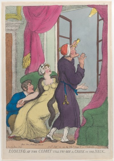 Looking at the Comet till You Get a Crick in the Neck, September 20, 1811 by Thomas Rowlandson
