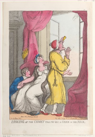 Looking at the Comet till You Get a Crick in the Neck by Thomas Rowlandson