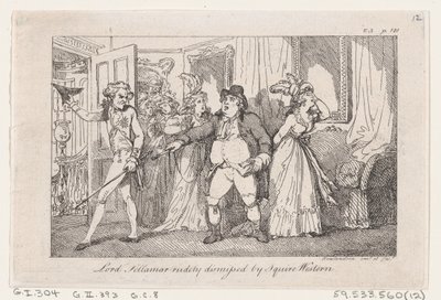 Lord Tellamar Rudely Dismissed by Squire Western, from The History of Tom Jones, a Foundling, 1792 by Thomas Rowlandson