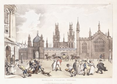 Magdalen College, Oxford by Thomas Rowlandson