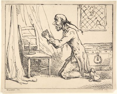 Man Praying by Thomas Rowlandson