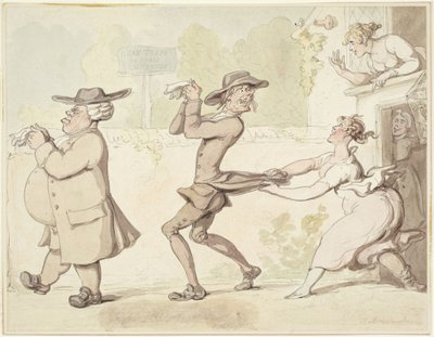 Man Traps in These Grounds by Thomas Rowlandson