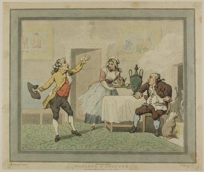 Manager and Spouter by Thomas Rowlandson