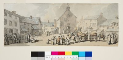 Market Place, Llanrwst, c.1797 by Thomas Rowlandson