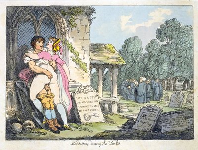 Meditations among the Tombs by Thomas Rowlandson