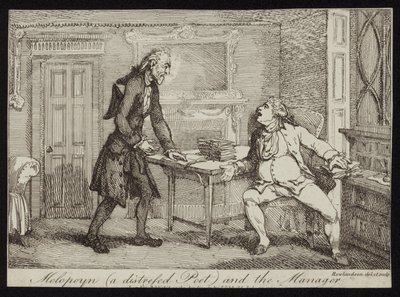 Melopoyn a distressed poet and the Manager by Thomas Rowlandson