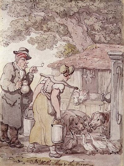 Molly Moggs and the Vicar by Thomas Rowlandson